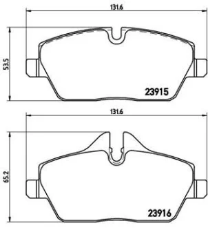 Гальмівні колодки передні дискові BREMBO P06 034