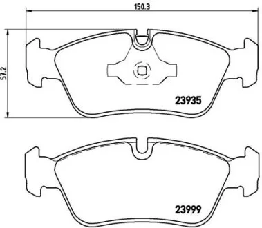 Тормозные колодки передние дисковые BREMBO P06 035