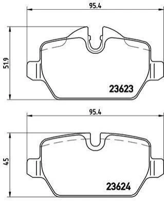 Гальмівні колодки задні дискові BREMBO P06 037 (фото 1)