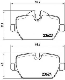 Тормозные колодки дисковые BREMBO P06 037 (фото 1)