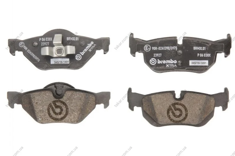 Тормозные колодки дисковые BREMBO P06 038X (фото 1)