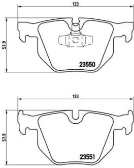 Тормозные колодки задние дисковые BREMBO P06 039