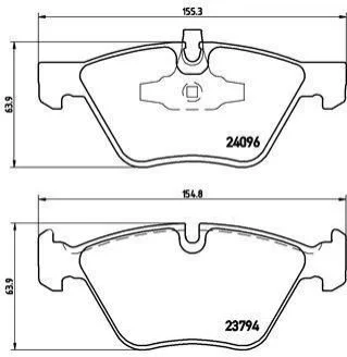 Гальмівні колодки передні дискові BREMBO P06 040 (фото 1)