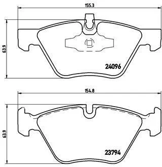 Гальмівні колодки передні дискові BREMBO P06 040