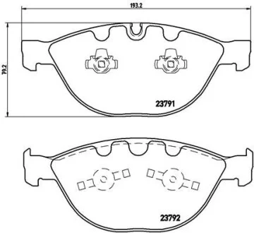 Гальмівні колодки передні дискові BREMBO P06 047