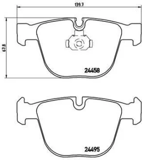 Тормозные колодки задние дисковые BREMBO P06 050