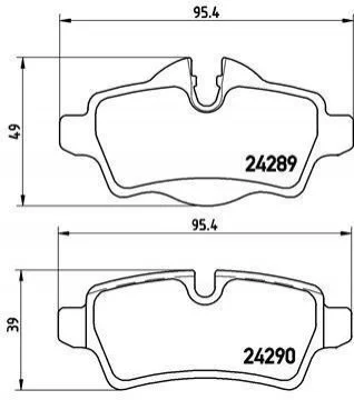 Гальмівні колодки задні дискові BREMBO P06 052 (фото 1)