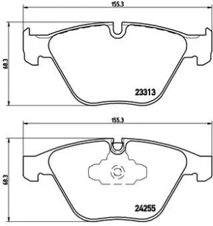 Тормозные колодки передние дисковые BREMBO P06 055
