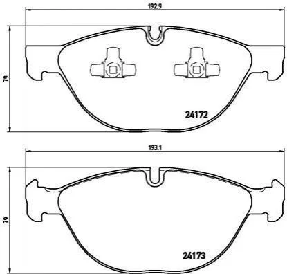 Тормозные колодки передние дисковые BREMBO P06 058 (фото 1)