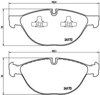 Гальмівні колодки передні дискові BREMBO P06 058