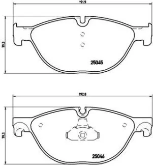 Тормозные колодки передние дисковые BREMBO P06 076