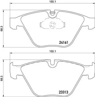 Гальмівні колодки передні дискові BREMBO P06 081