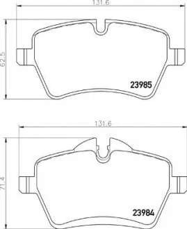 Тормозные колодки дисковые BREMBO P06 104