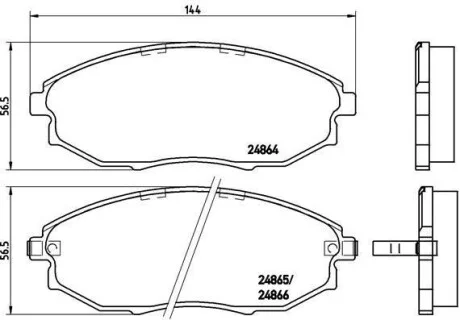 Гальмівні колодки передні дискові BREMBO P10 007