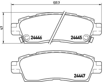 Гальмівні колодки дискові BREMBO P10 010