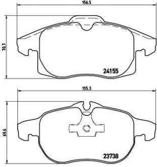 Тормозные колодки дисковые BREMBO P10 011