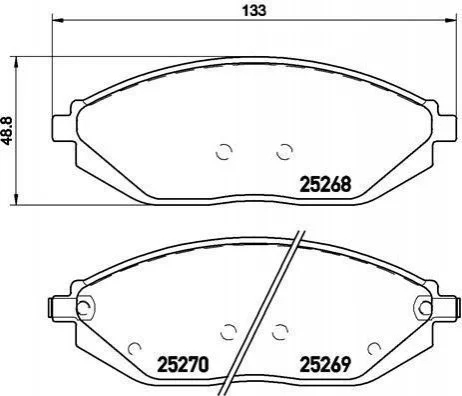 Гальмівні колодки передні дискові BREMBO P10 054 (фото 1)