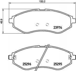 Тормозные колодки передние дисковые BREMBO P10 057 (фото 1)