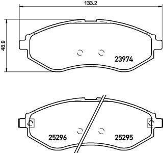 Тормозные колодки дисковые BREMBO P10 057