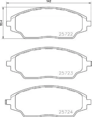 Тормозные колодки дисковые BREMBO P10 070 (фото 1)