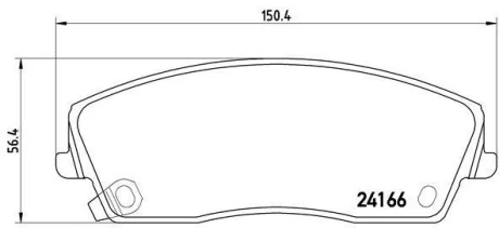 Тормозные колодки передние дисковые BREMBO P11 019
