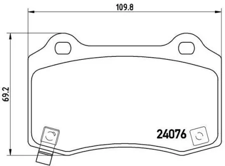 Тормозные колодки задние дисковые BREMBO P11 024