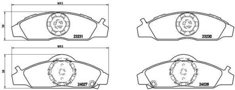 Гальмівні колодки дискові BREMBO P15 008 (фото 1)