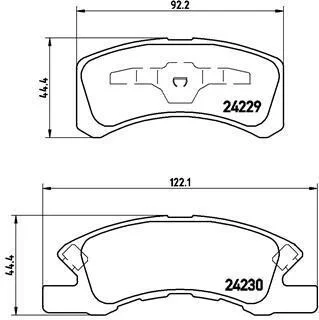 Тормозные колодки передние дисковые BREMBO P16 011
