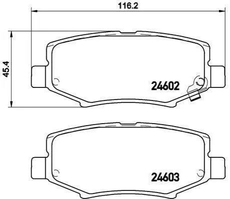Гальмівні колодки задні дискові BREMBO P18 024 (фото 1)