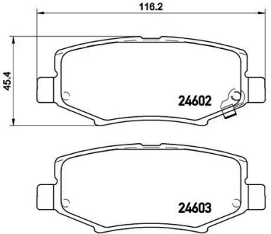 Тормозные колодки задние дисковые BREMBO P18 024