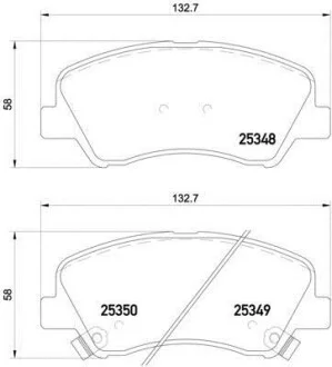 Гальмівні колодки передні дискові BREMBO P18 025