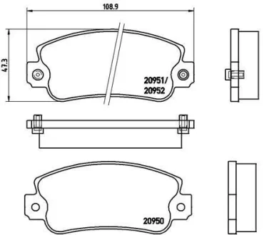 Гальмівні колодки дискові BREMBO P23013
