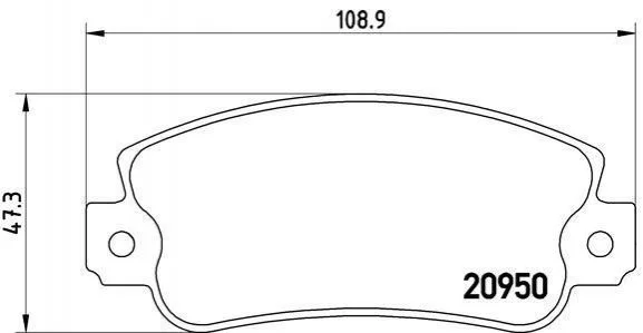 Тормозные колодки дисковые BREMBO P23 021 (фото 1)