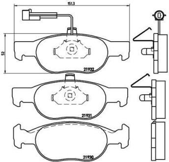 Гальмівні колодки дискові BREMBO P23 057 (фото 1)