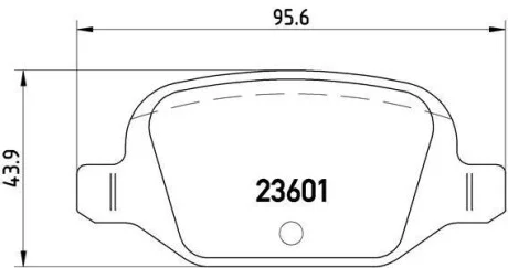 Тормозные колодки задние дисковые BREMBO P23 064