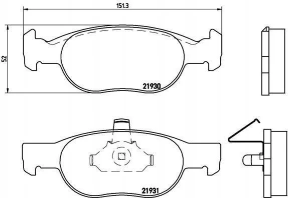 Тормозные колодки дисковые BREMBO P23 073 (фото 1)