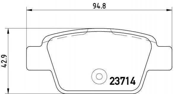 Тормозные колодки дисковые BREMBO P23 080 (фото 1)