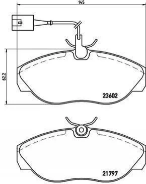 Гальмівні колодки передні дискові BREMBO P23 083 (фото 1)