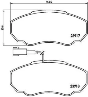 Гальмівні колодки передні дискові BREMBO P23 091