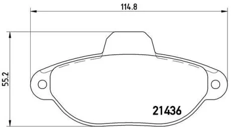 Гальмівні колодки передні дискові BREMBO P23 096