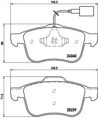Тормозные колодки дисковые BREMBO P23 132 (фото 1)