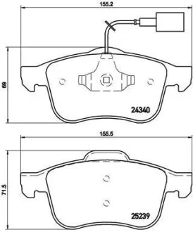 Тормозные колодки дисковые BREMBO P23 132