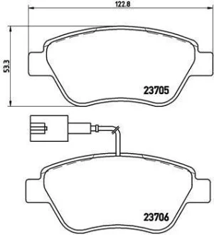 Тормозные колодки передние дисковые BREMBO P23 141