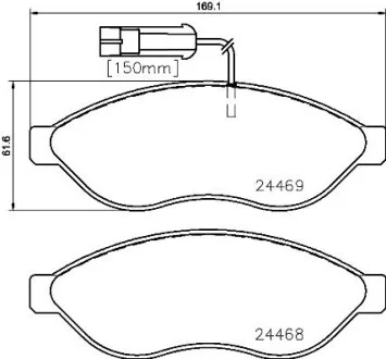 Тормозные колодки передние дисковые BREMBO P23 143