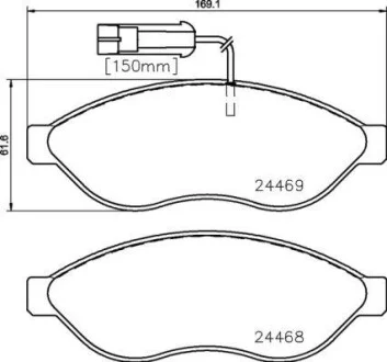 Тормозные колодки передние дисковые BREMBO P23 144