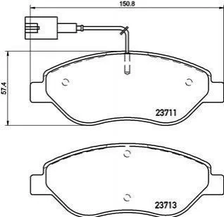 Тормозные колодки дисковые BREMBO P23 145 (фото 1)