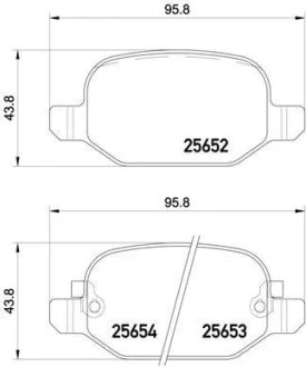 Гальмівні колодки задні дискові BREMBO P23 150