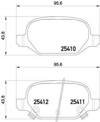 Тормозные колодки задние дисковые BREMBO P23 151 (фото 1)
