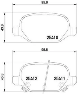 Тормозные колодки задние дисковые BREMBO P23 151