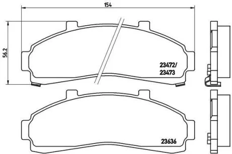 Гальмівні колодки передні дискові BREMBO P24 041